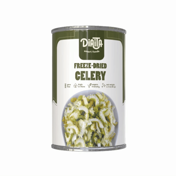 Gefriergetrockneter Stangensellerie in Scheiben