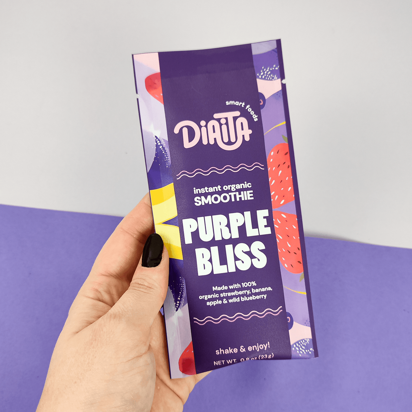 Gefriergetrockneter Bio-Instant-Smoothie – Lila