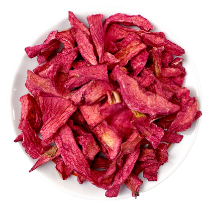 Ofengetrocknete Äpfel mit Erdbeergeschmack