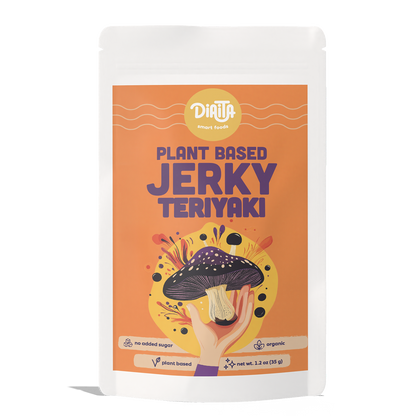 Bio-pflanzliches Teriyaki-Pilz-Jerky
