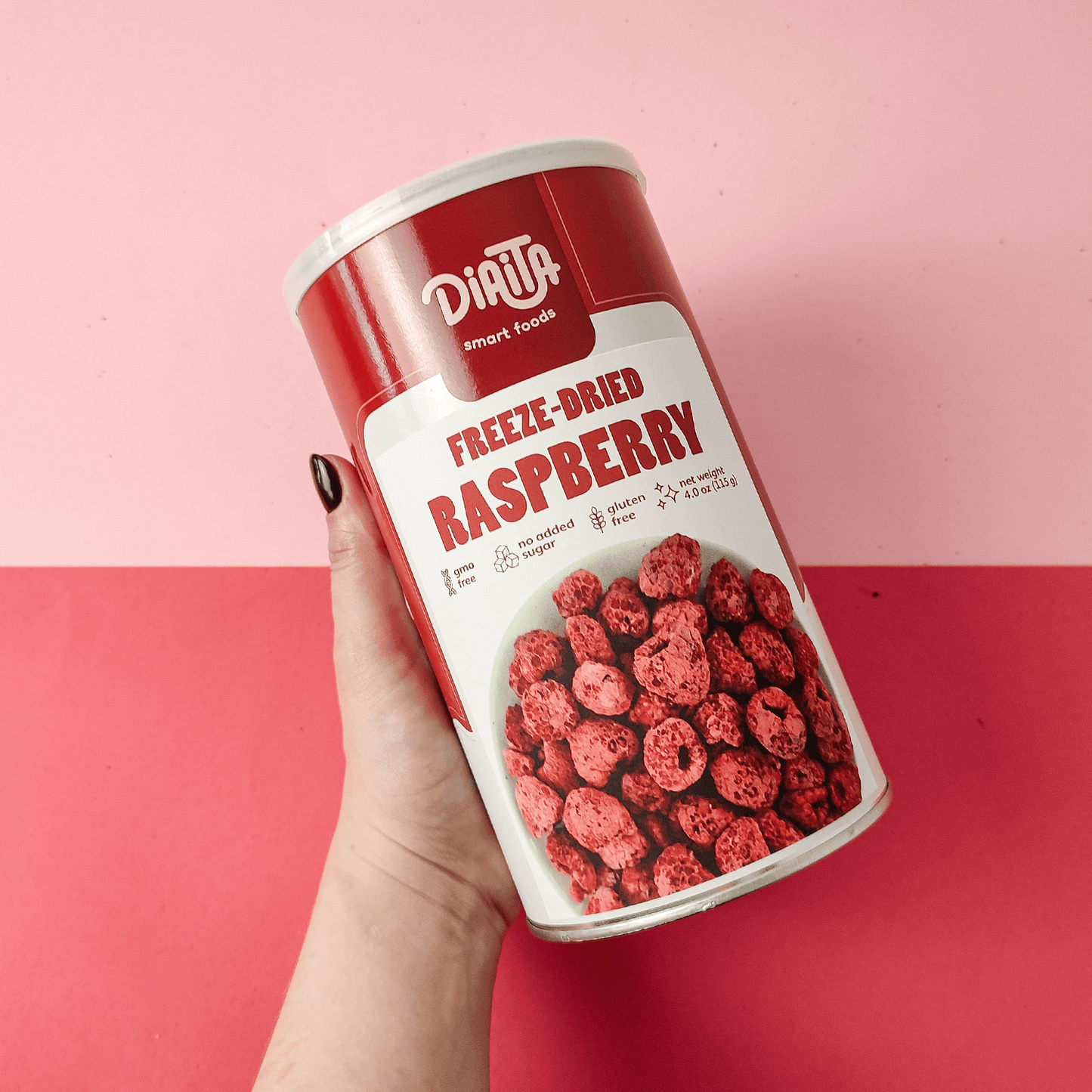 Gefriergetrocknete Himbeeren