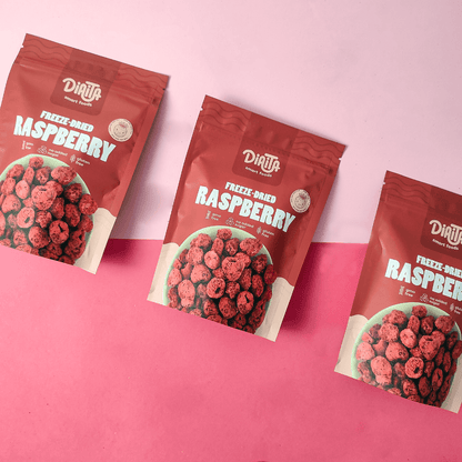 Gefriergetrocknete Himbeeren